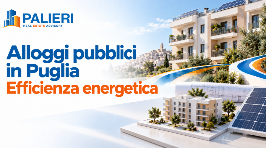 Edificio residenziale immaginario con balconi e pannelli solari in un contesto mediterraneo