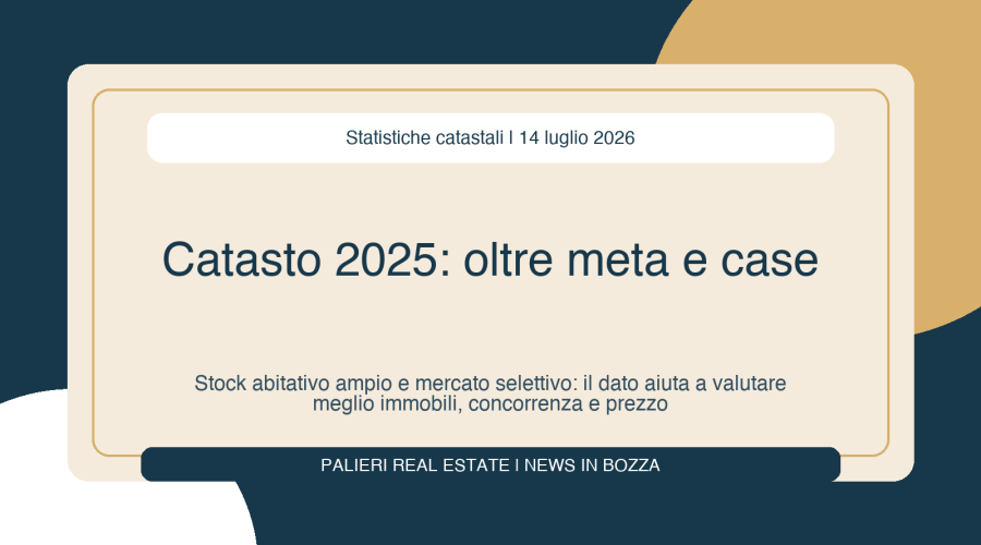 Catasto 2025: piu di meta degli immobili censiti sono abitazioni, perche questo dato e utile a chi vende, compra o investe